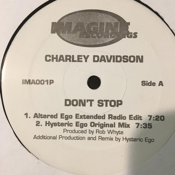 

12inch Record CHARLEY DAVIDSON Dont Stop IMA001P Imagine Records Unknown Dance Electronica Used