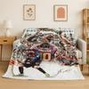 Ziege M-Messi Fußball Sport Star Flanell Decke Weich Warm Überwurfdecke für Schlafzimmer Wohnzimmer Bett Reise Camping Picknick Kind