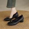 Fashion New Single Shoe French Soft Sole 2025 Autumn New Shallow Chunky Heel Women's Shoes Fashion Atmosphere Traditional Shoes