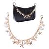 Lightweight Bag Accessory Shell Starfish Imitation Pearls Key Ring For Purse Or Phone Handmade Purse Accessories