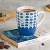 Sky Blue Dome Ceramic Coffee Mug Set of 2, 350 ML Microwave and Dishwasher Safe Tea/Milk Mug for Gift, Ideal for Home