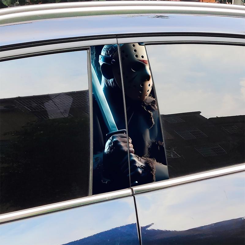 Mask Jason Car Stickers Car B-pillar Vinyl Decals Waterproof Auto Center Pillar Sticker Cover Scratches Vehicle Decor Accessorie