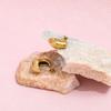 18K Gold Plated Irregular Stainless Steel Hollow Hoop Earring for Women Design Jewelry
