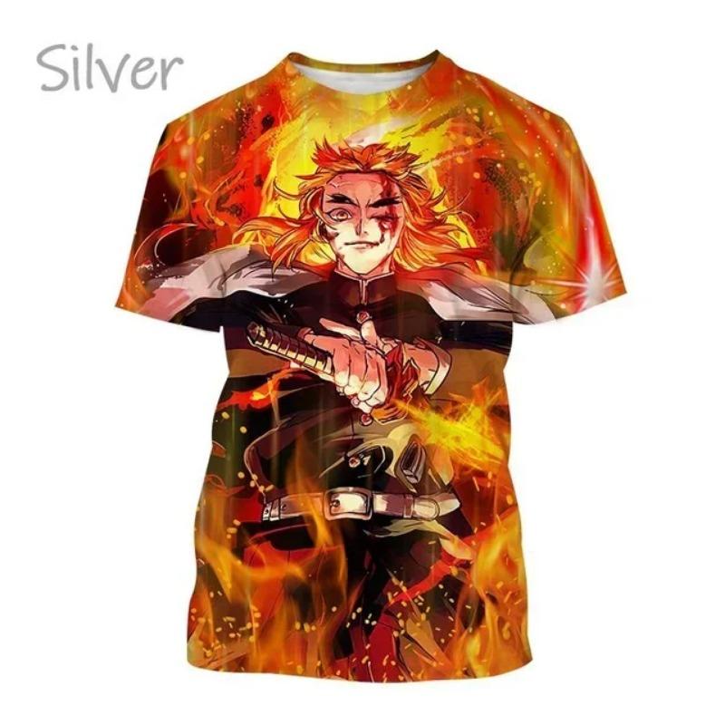 2026New Trend Anime Demon Slayer Fashion T-Shirt Cartoon 3d Print Short Sleeve Top Street Comfort Casual Shirt Harajuku Tees
