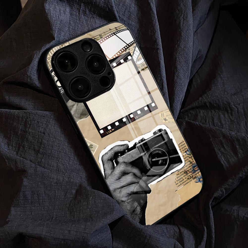 Vintage Retro Camera Phone Case For IPhone 17 Pro Max 15 Pro 16 14 Plus 12 13 Mini 11 Pro Shockproof Glass Cover