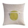 Pineapple Orange Fruit Plant Linen Pillowcase Car Seat Office Cushion Cover Living Room Sofa Decorative Pillowcase 45*45Cm