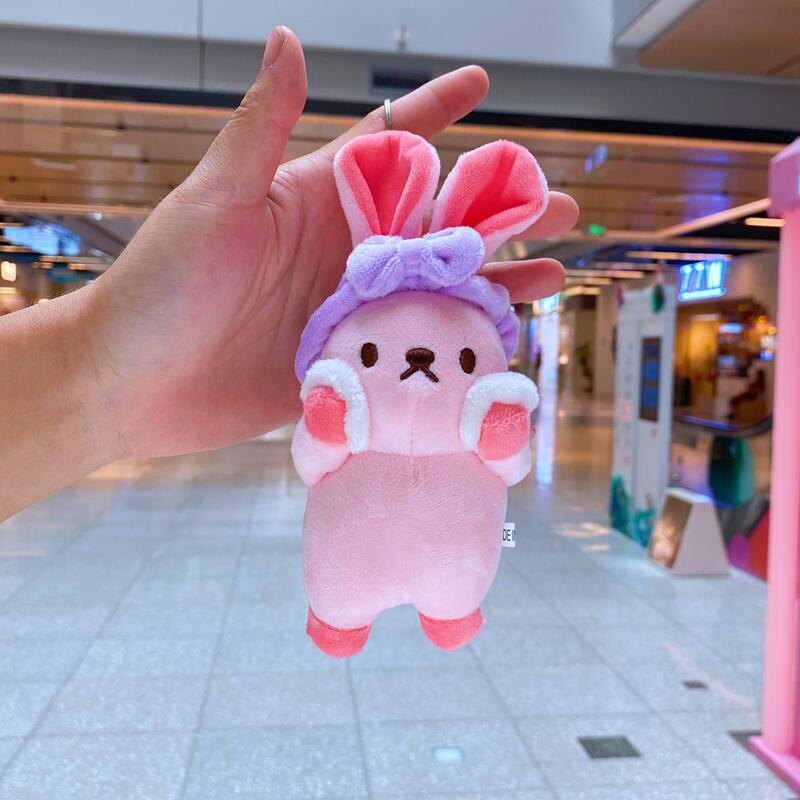 Wow Creative Plush Toy: Pig, Bear, Rabbit Pendant - Small Doll Keychain for Backpack or Claw Machine.