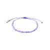 Purple Cotton Bracelet with 18-carat Yellow Gold Finish - Tuali