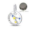 Copper Cross Birthday Stone Silicon Stop Charms Bead Dolphin Horseshoe Pendant For Original Bracelet Women Jewelry