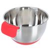 1Pcs Egg Mixing Bowl Silicone Stainless Steel Inclined Mouth Salad Basin Kitchen Storage Container Multipurpose Rice Pasta Soup