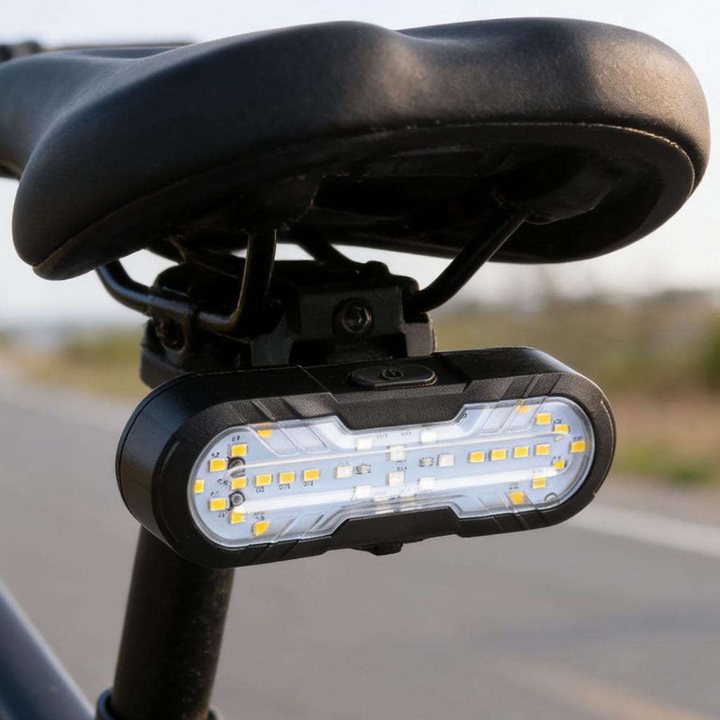 Bike Tail Light with Turn Signals Horn Prompt Sound Type C Charging Wireless Remote Control Bicycle Rear Light for Night Riding