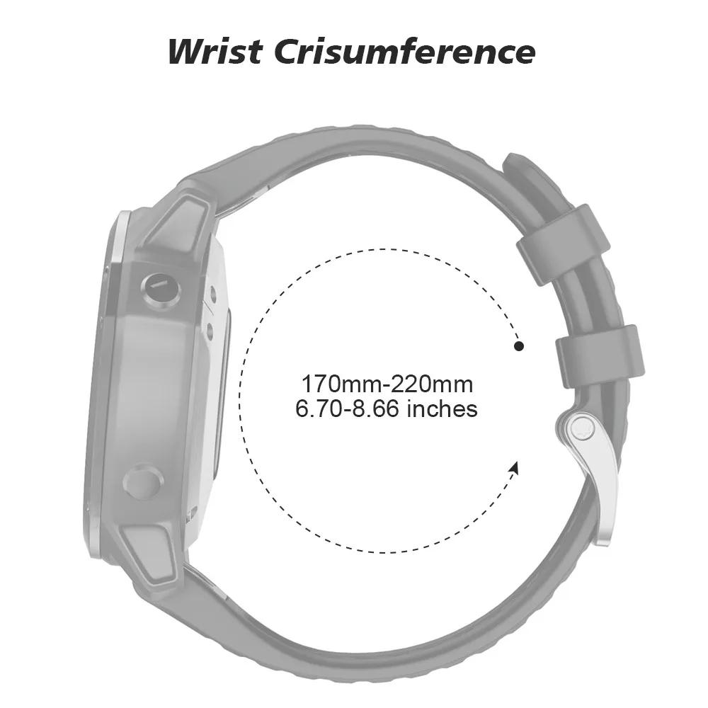 22mm 26mm Silicone QuickFit Sports Strap For Garmin Epix PRO Instinct 3 Quatix/DELTA/TACTIX/Fenix 6XPro 7 E 8pro 5XPlus Bracelet