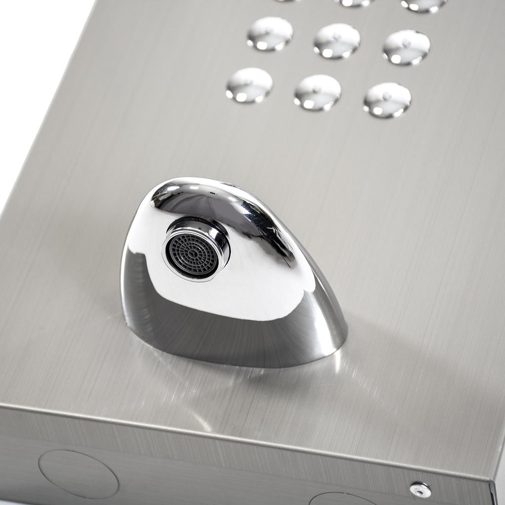Rain Shower Panel Hydromassage Shelf Set Nickel-Plated Column