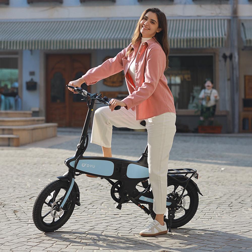 Electric Bike Foldable DYU C2 16" 250W Motor 48V 7.5AH Max Range 40Km Top Speed 25Km/h Load 120KG Black
