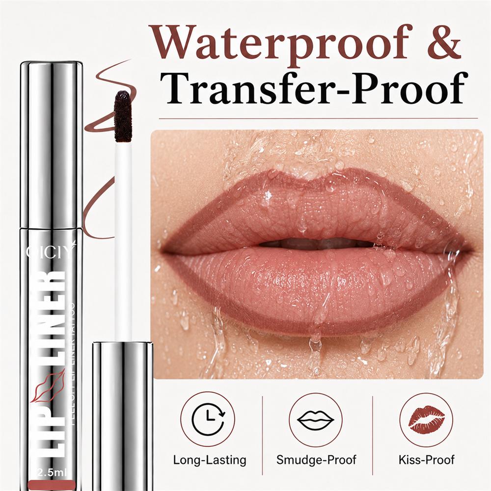 Lippenkonturenstift Peeling Lip Stain Tattoo Langanhaltend Matt Wasserdicht Wischfest Transferfest Lippenkosmetik für den ganzen Tag