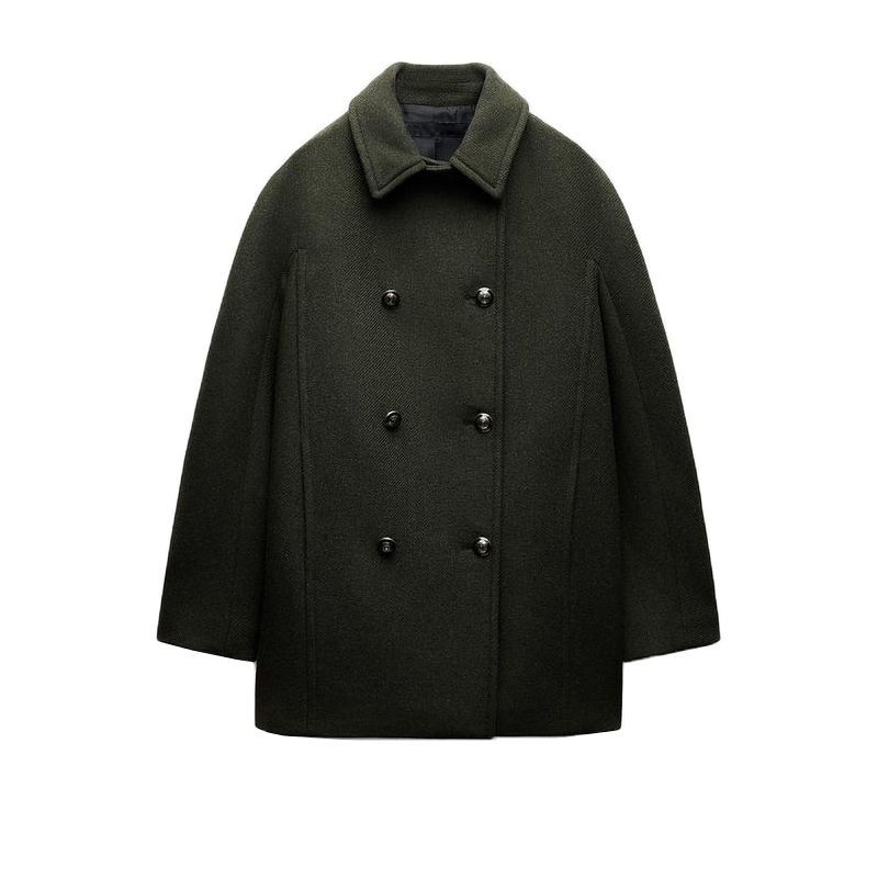 Fall and Winter New Women's Clothing British Style Lapel Long Sleeves Double Breasted Coat Outwear 2033299 9651160