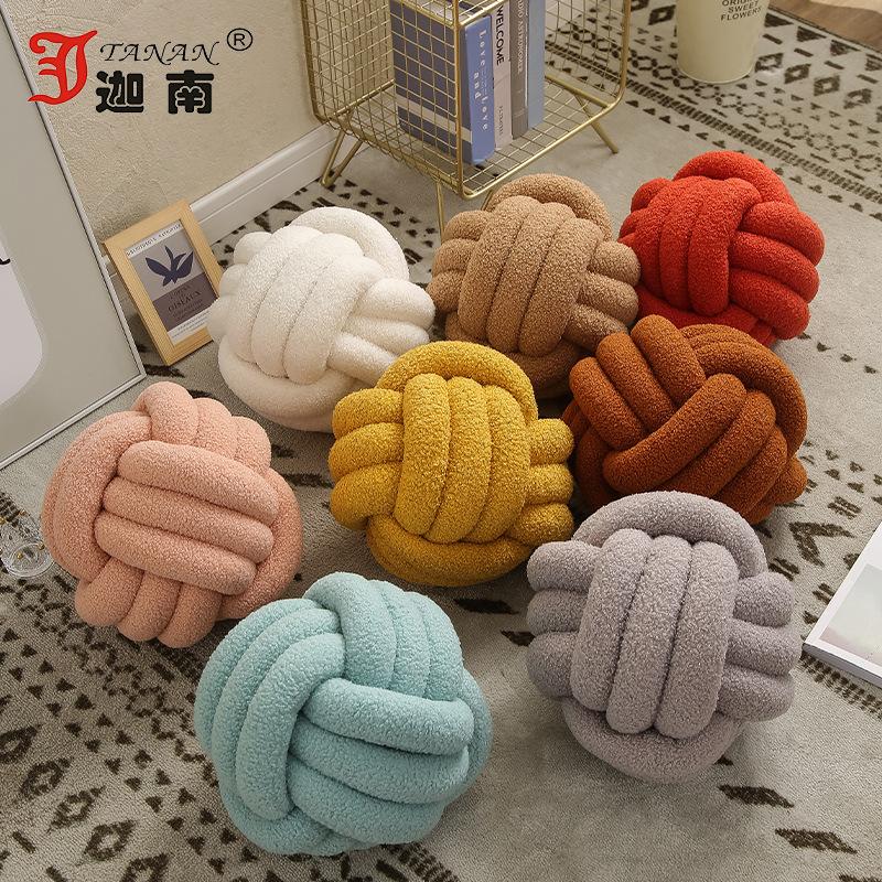 Knotted Plush Soft Knot Ball Cushions Bed Stuffed Pillow Home Decor Cushion Ball Waist Back Sofa Decoration Dolls Toys For Kids