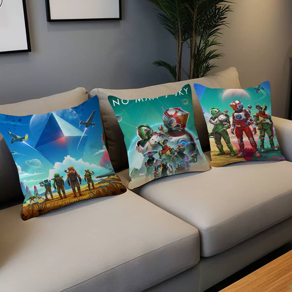 No Man S Sky Office Cushion Pillowcase Car Cushion Cover45X45Cm Lumbar Pillowcase Sofa Pillowcover
