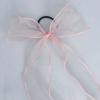 Spring Solid Color Lace Yarn Ribbon Hair Scrunchies Women Bow Elastic Hair Rope Ponytail Holder Girls Hair Ties Accessories