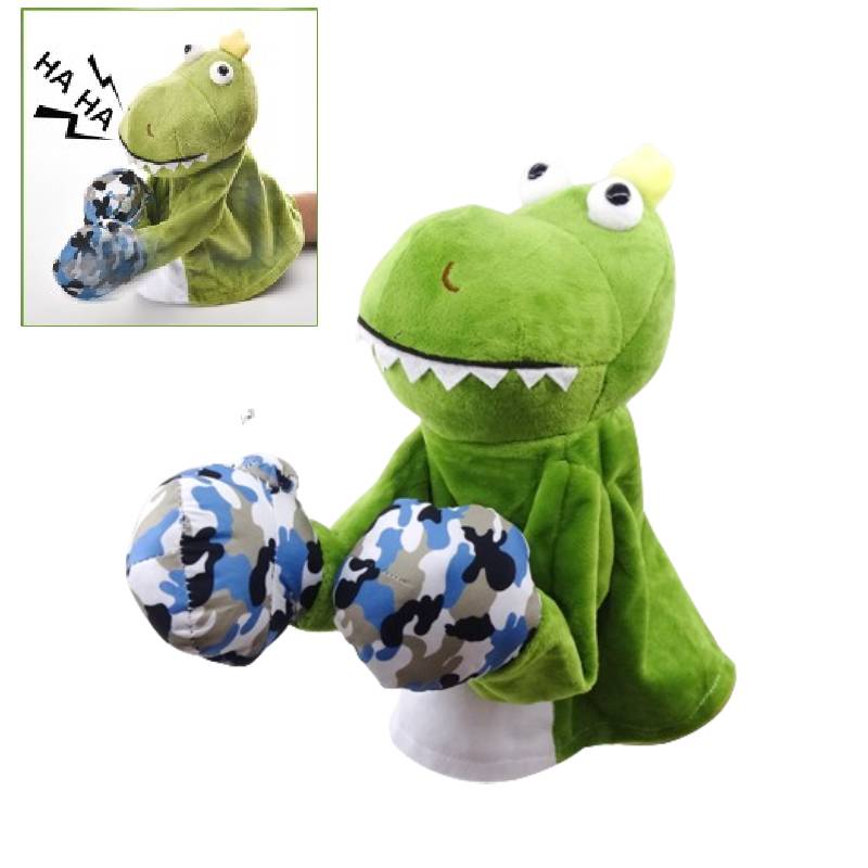 

Plush Boxing Toy Interactive Hand Puppet Fashion Cute Can Sound Prank Doll Dinosaur