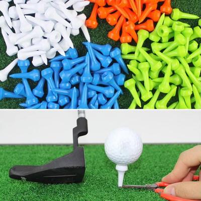50pcs Precise Swing Mushroom Ball Nail Multi-Color Golf Tee Golf Ball Pegs  Training Aid