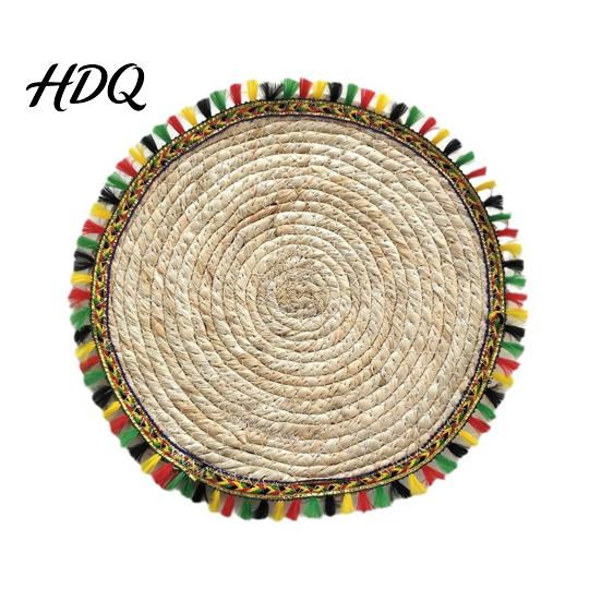 Non-slip Placemat for Dining Corn Husk Placemat Heat Resistant Woven Table Mat S