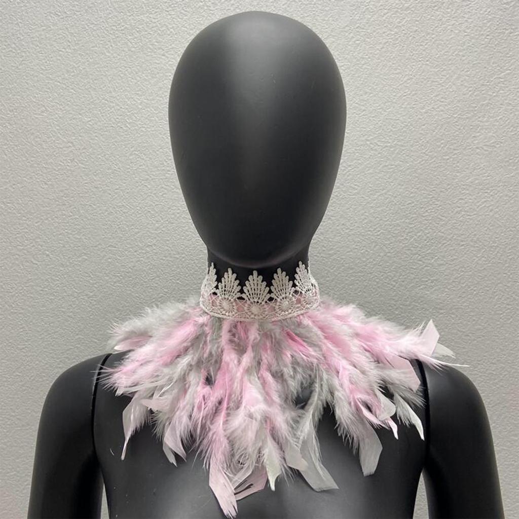 Gothic Feather Shawl Stage Makeup Ball Costume Accessories