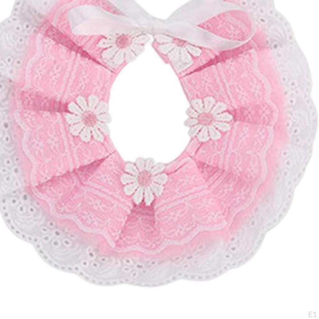 Cat Bandana for Cats Pet Lace Scarf Adjustable Cute Adorable Bib Princess Costumes Valentine