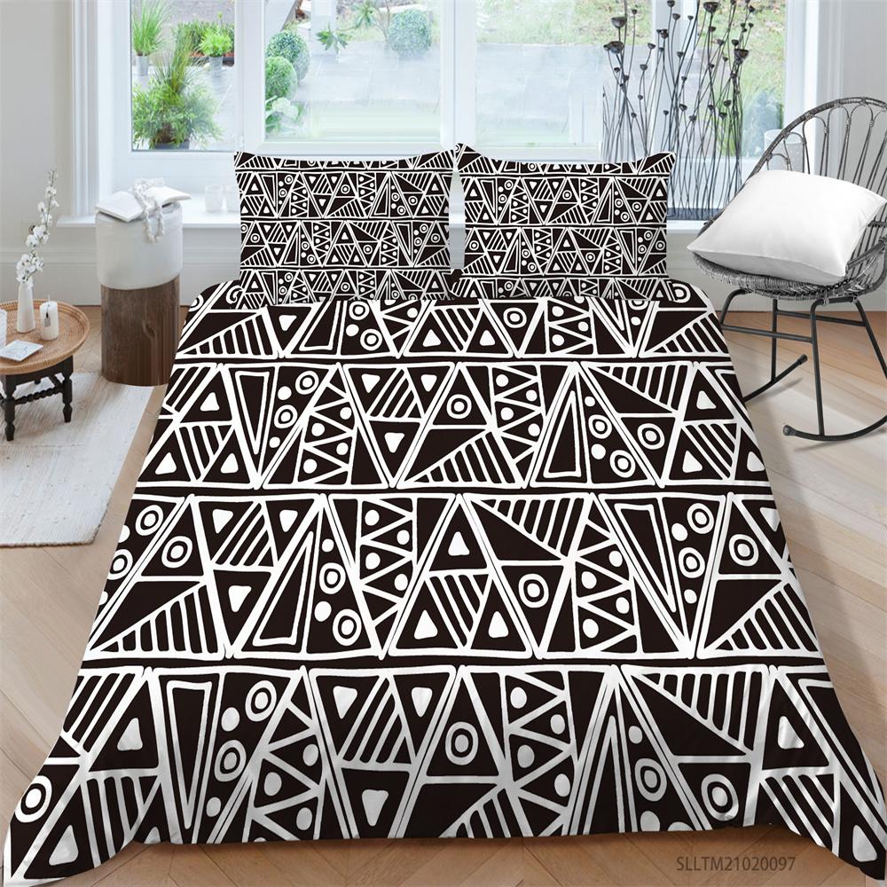 Comforter Duvet Cover Home Bedclothes 3D Stripes Print Bedding Set Pillowcases Microfiber Soft Quilt Covers