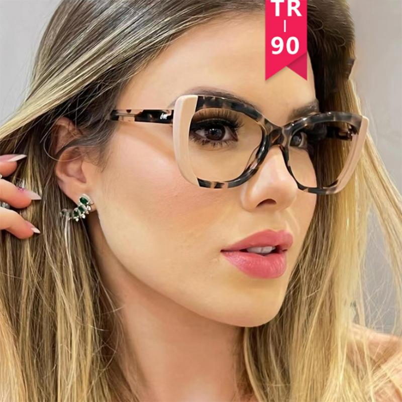 Square Cat Eyes Frame Clear Lens Glasses Myopia Nerd Spectacles Degree -0.5 -1.0 -2.0 -3.0 -4.0 To -6.0