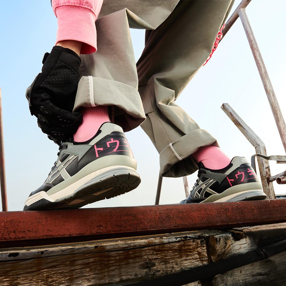 Asics Buty Sportowe Gel-Spotlyte Low Tokyo Retro Koszykarskie Unisex Sneakersy Czarne Szare 1203A233-020