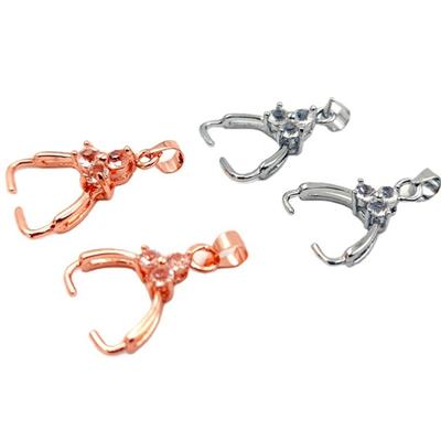 Ciondolo Clip a Pressione Bail Chiusura Connettore Ciondolo Clip Metallo Chiusura Ciondolo Parti di Gioielleria per Collana Fai da Te Creazione di Gioielli
