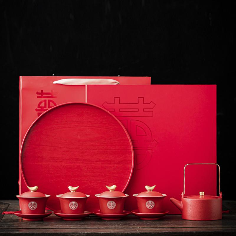 Wedding Tea Ceremony Gaiwan Set - Bride's Change of Address Tea Bowls