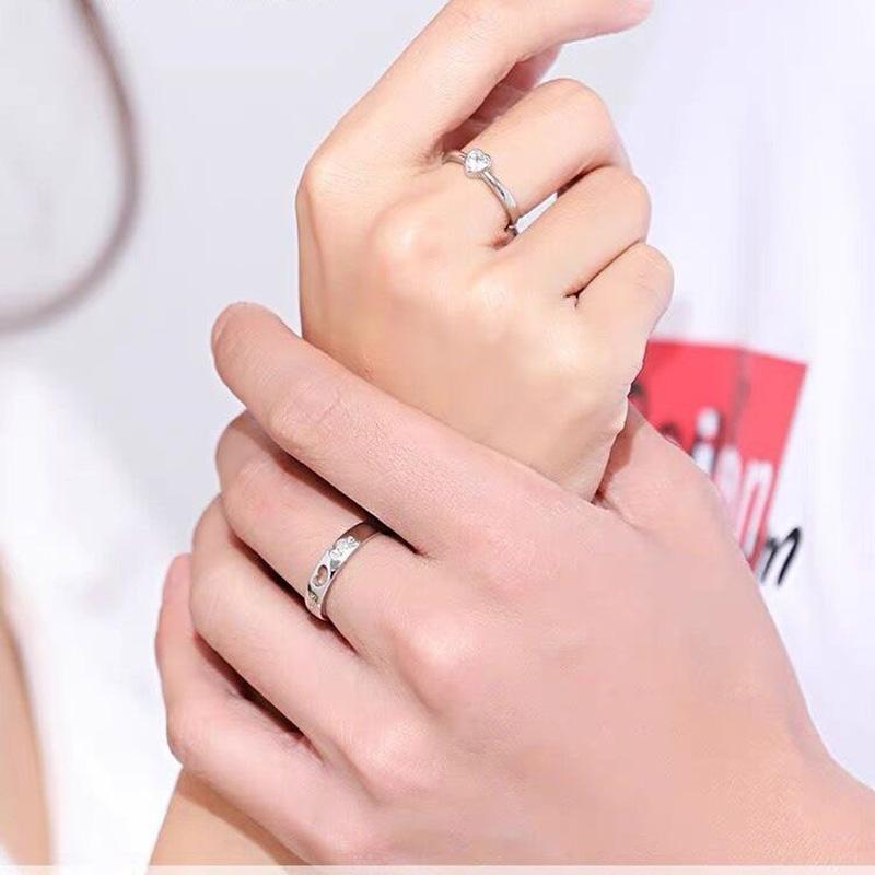 Stainless Steel Men's Ring With Cubic Zirconia - Gothic Style Simple Wedding Band, Gift For Him, Valentine's Day Or Party