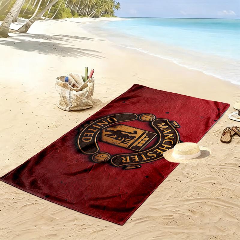 Toalla de Playa Estampada del Man Utd, Toalla Grande Suave de Secado Rápido para Playa, Camping, Natación