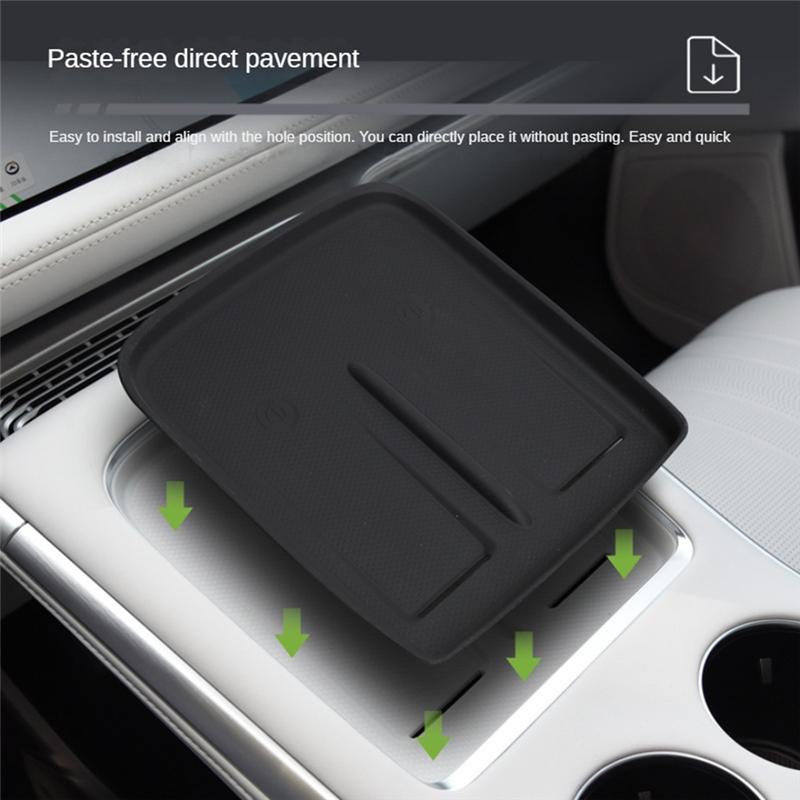 WO-Car Silicone Anti-Skid Central Console Wireless Charger Pad For Xpeng G9 Interior Modification Parts