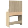 Makeup Table with LED Lighting Sonoma Oak Finish 80 x 41 x 134.5 cm