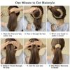 New Velvet Bird Nest Hair Claw Horsetail Buckle Solid Expanding Hair Clip for Women Girls Ponytail Hair Accessories