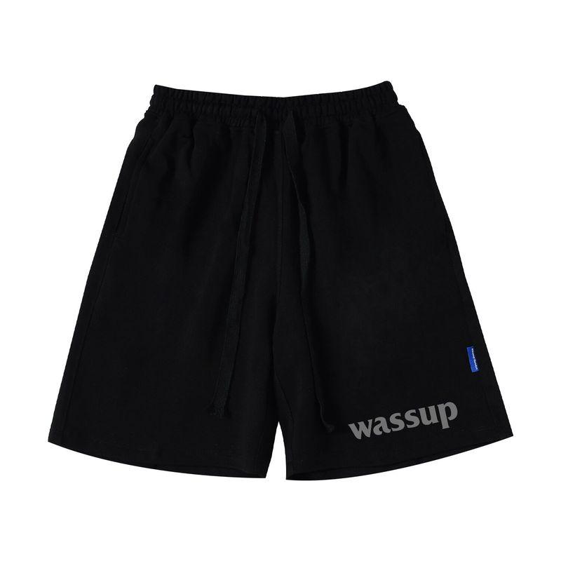 

Wassup Heods Chinese Style Shorts for Men, Summer 2024 Trendy Brand, American Style Loose Fit, Straight-Leg Five-Point Casual Shorts Black 3XL