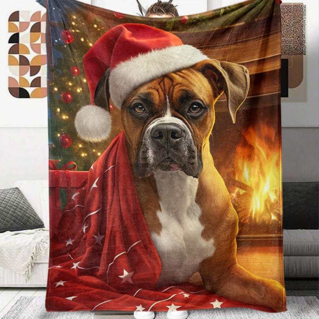 1Pc Cartoon Print Flannel Blanket, High Quality Comfortable for All Seasons, Home Decor, Warmth and Comfort, Perfect for Christmas Birthday Gift