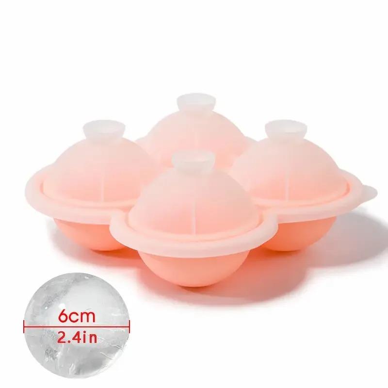 

1Pcs Large Silicone Ice Cube Trays-Easy-Release, No Leakage, Perfect for Whiskey, Cocktails, Juice,and Parties Ice Cube Mold розовый