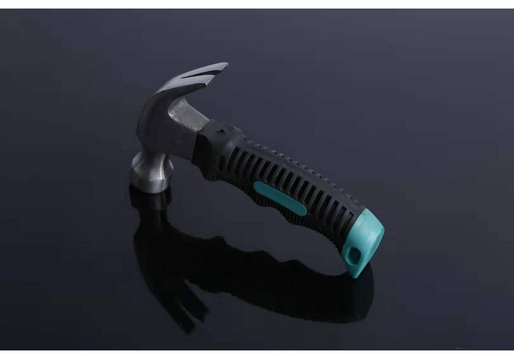 Mini Claw Hammer with Plastic-Coated Handle for Woodworking and Nail Pulling