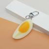 Creative Semi Chopped Egg Keychain Fun Simulation Bag Accessory Unique Quirky Fashionable Bag Charm