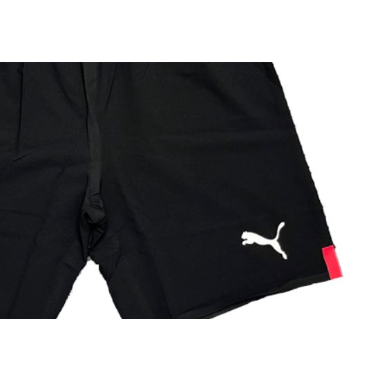 Puma AC Mailand 2022-23 Player Edition Heim Elastischer Logo-Print Atmungsaktive Fußballhose Herrenhose Schwarz 765854-01