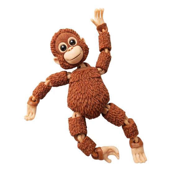 Артикулированная фигурка обезьяны с подвижными суставами 3D-печать Милая фигурка обезьяны Коллекционная игрушка-антистресс для стола для дома и офиса