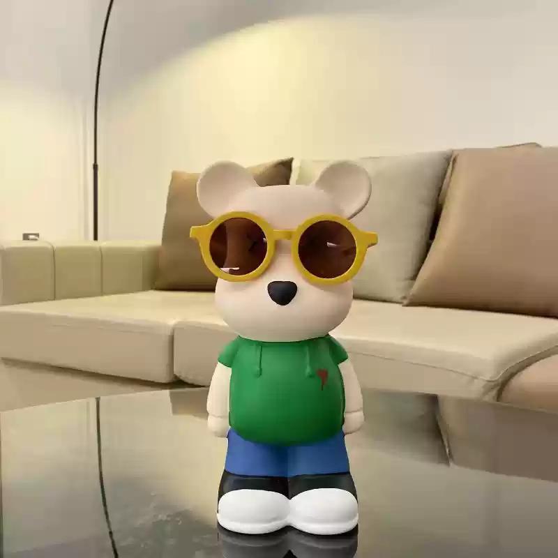 Internet Celebrity Violent Bear Piggy Bank Cartoon Creative Modern Living Room Decoration Simple Home  Cabinet Ceramic Ornament
