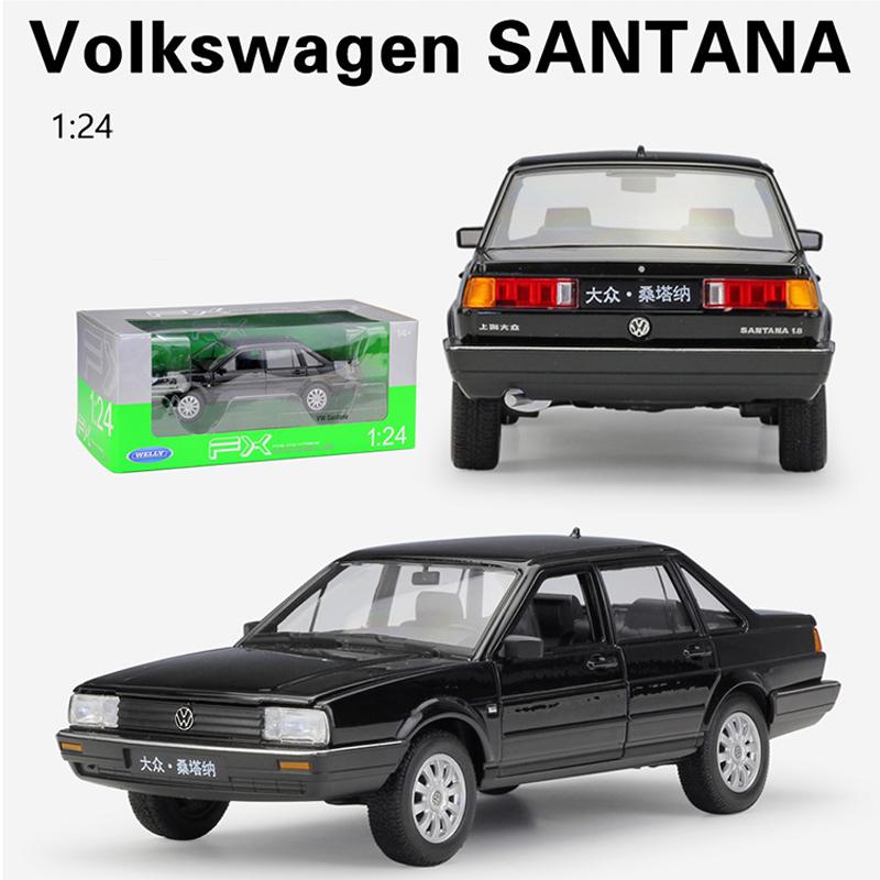 

Велли 1:24 масштаба VW Santana, модель автомобиля из сплава, литье под давлением, металлические игрушечные автомобили, модель автомобиля, высокая имитация, коллекция, детские подарки