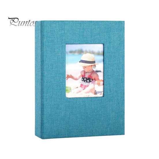 Slip-in Photo Album Linen Cover 28 Pages 56 Pockets 4x6-Inch Wedding Travel Baby Shower Kids Family Anniversary Picture Collection Book