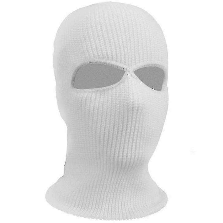 2 Hole Balaclava Hood Cap Full Face Mask-Black
