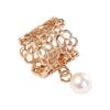 Hollow Out Clothing Accessory Flower Elegant Heart Women Brooches Pearl Shawl Buckle Scarf Buckle
